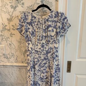 Reformation Lula Dress Larkspur Blue Floral Mini Size 4